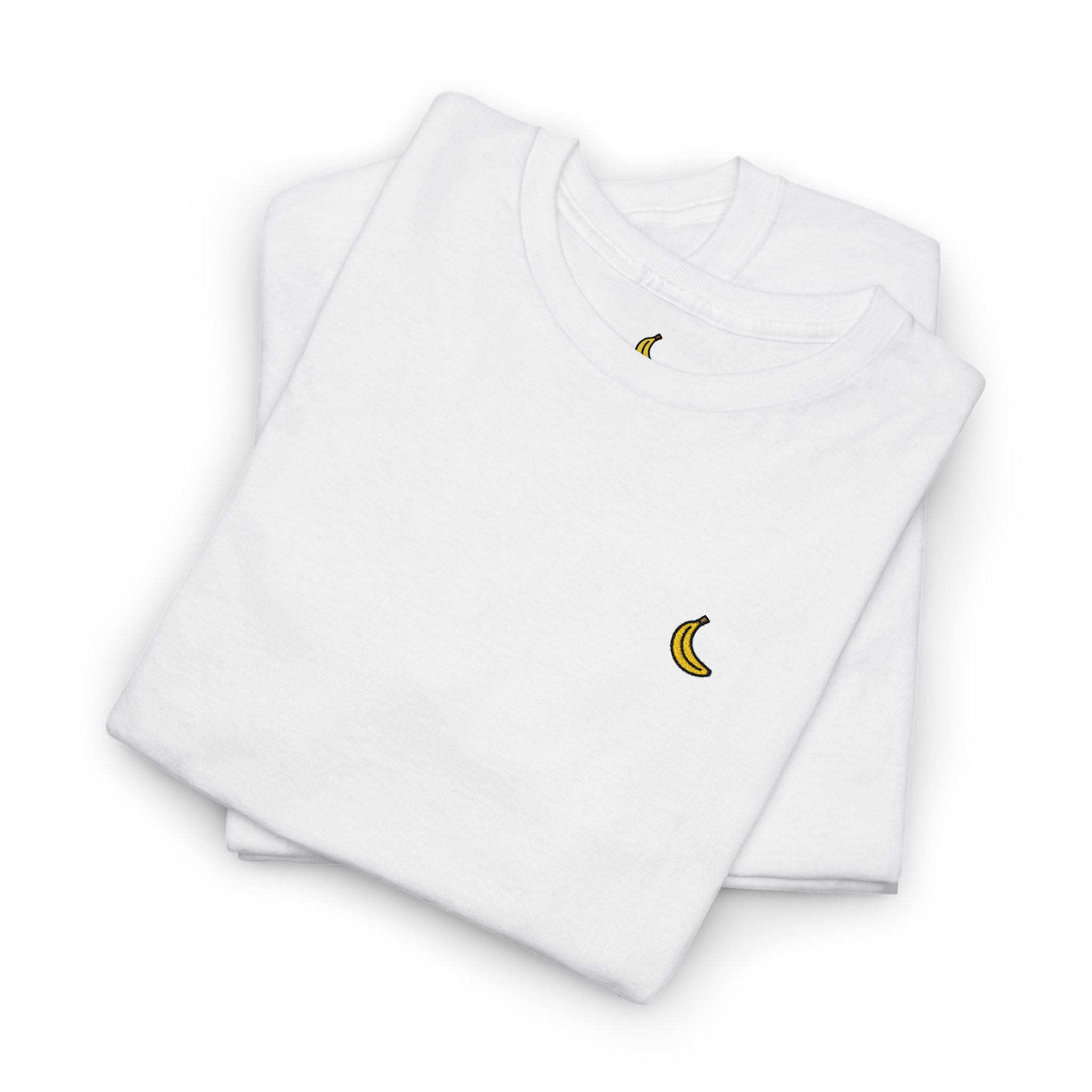 Banana Patch T-Shirt — Minimal Embroidered Fruit Tee