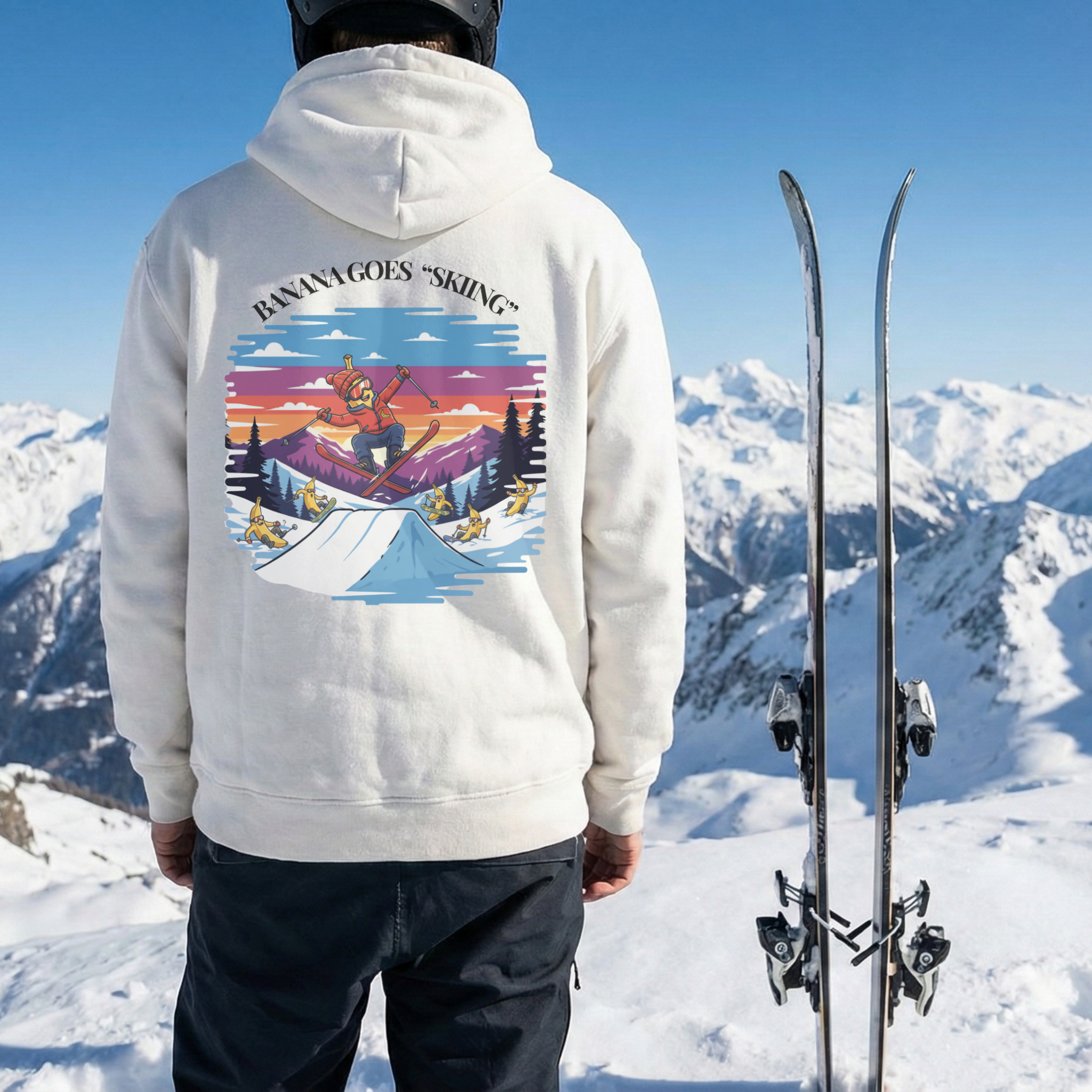 Skiing Hoodie